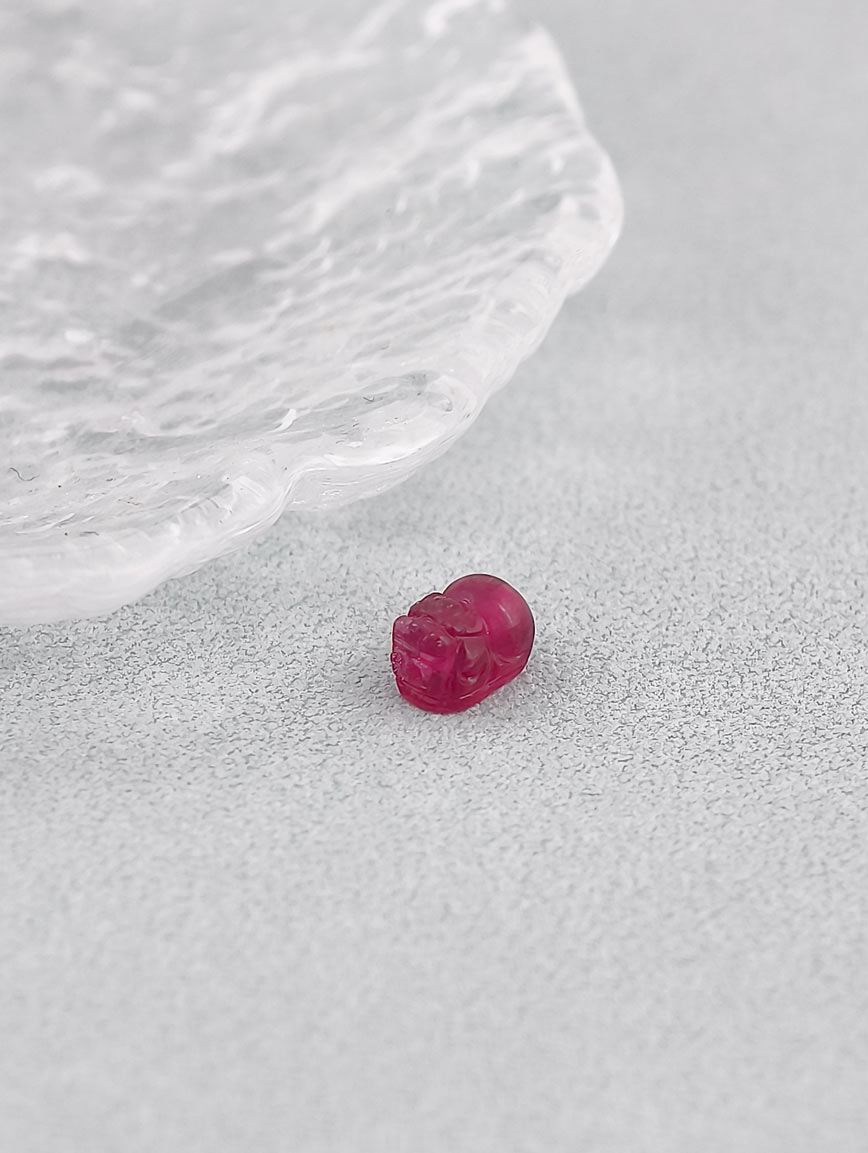 Natural Red Tourmaline Pixiu DIY Accessory image
