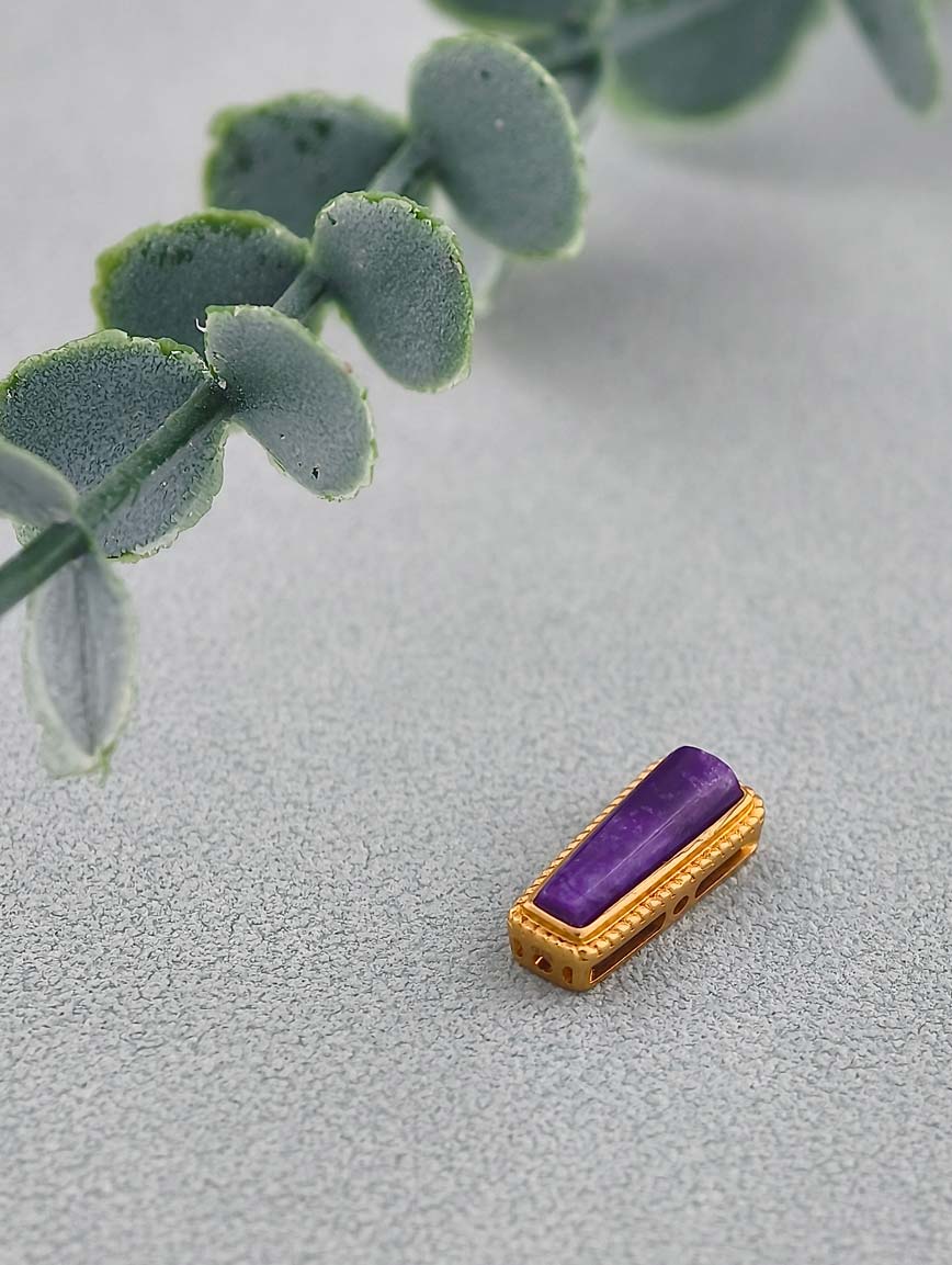 18K Gold Natural Sugilite Fashion Personality DIY Accessory image