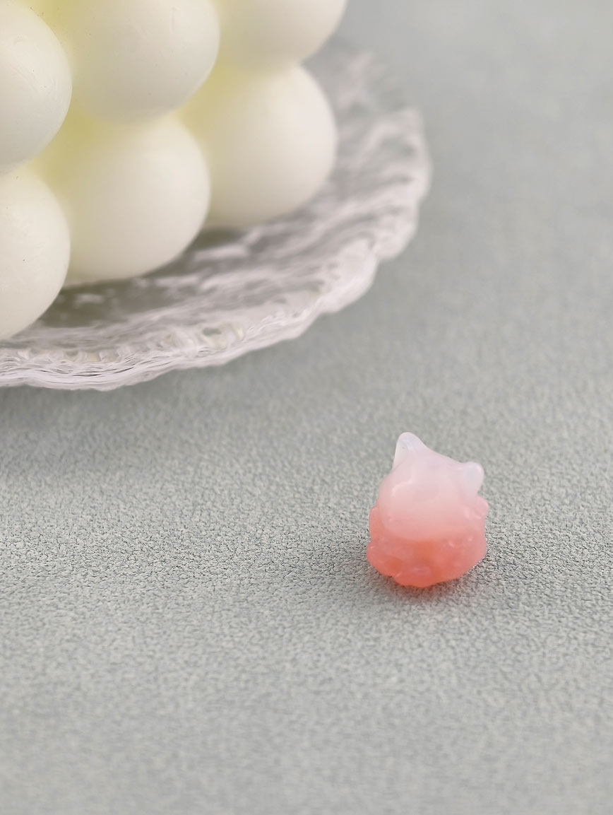 Natural Graduated Alxa Agate Nine-Tailed Fox DIY Accessory image