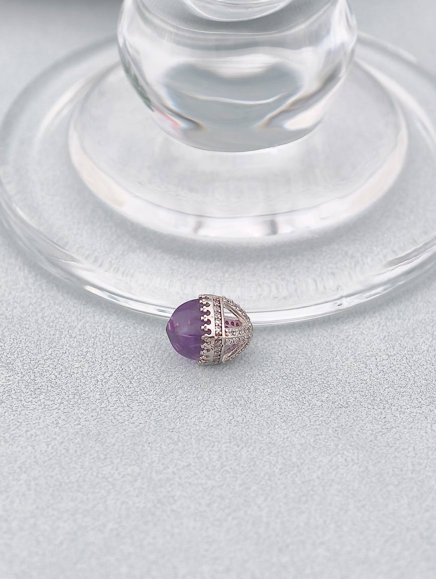 Natural Amethyst Sugar Tower Pendant image