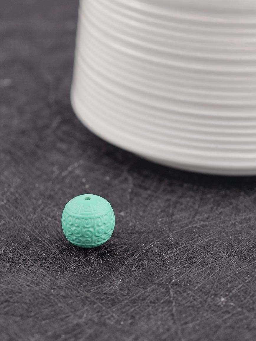 Natural Turquoise Ruyi Pattern Bead DIY Accessory image