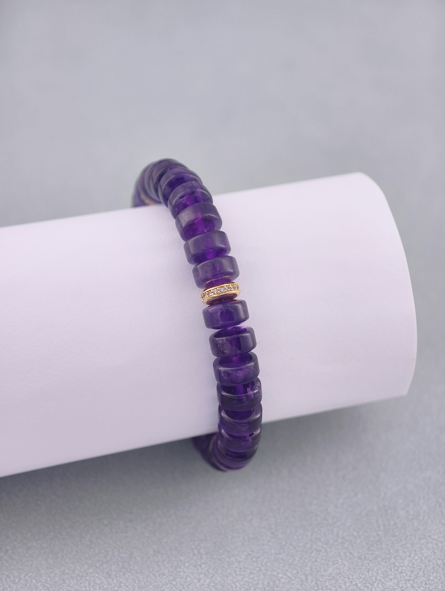 Natural Amethyst Exclusive Design Bracelet image