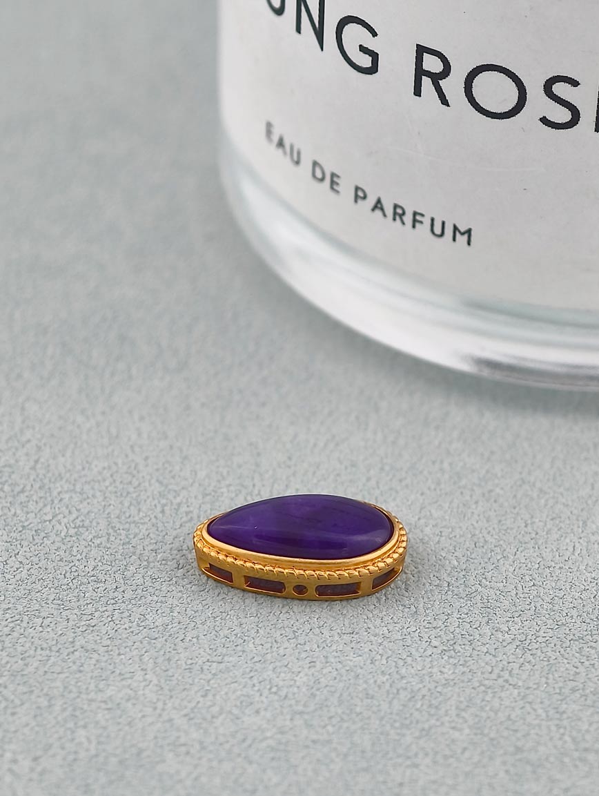 18K Gold Inlaid Sugilite DIY Accessory image