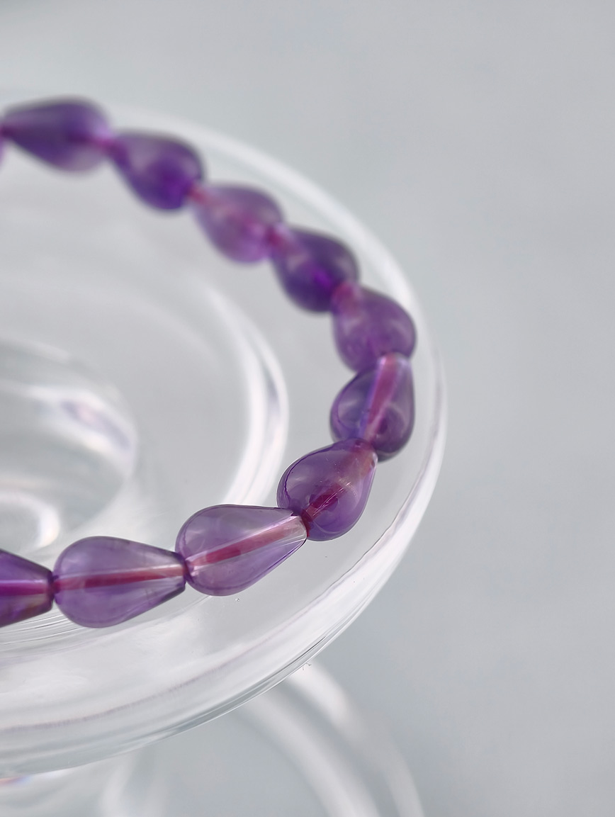 Natural Drop Shaped Amethyst Bracelet image
