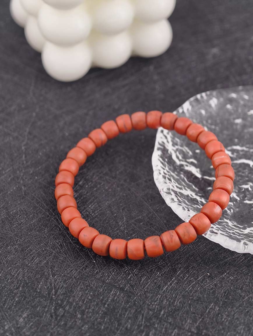 Natural South Red Agate Simple Style Bracelet image