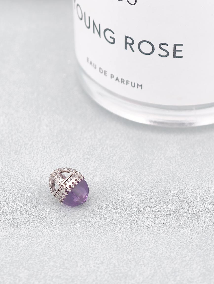 Natural Amethyst Sugar Tower Pendant image