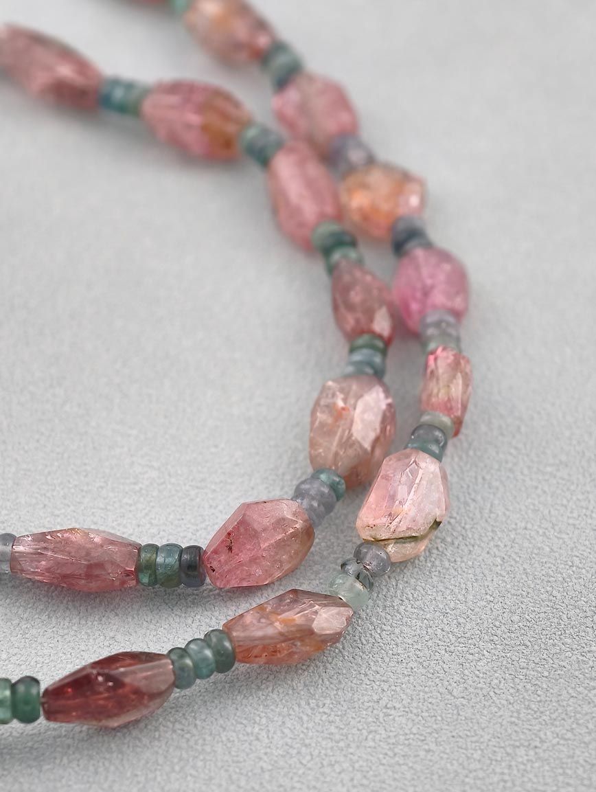 Natural Watermelon Tourmaline Necklace image