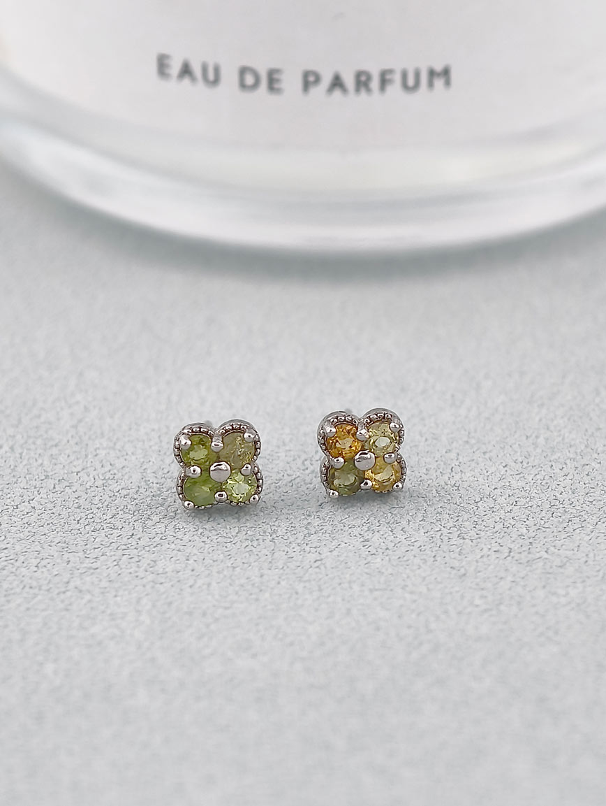 Natural Tourmaline Sterling Silver Earrings image