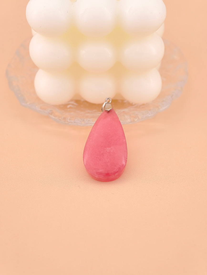 Natural Rhodochrosite Sterling Silver Pendant image