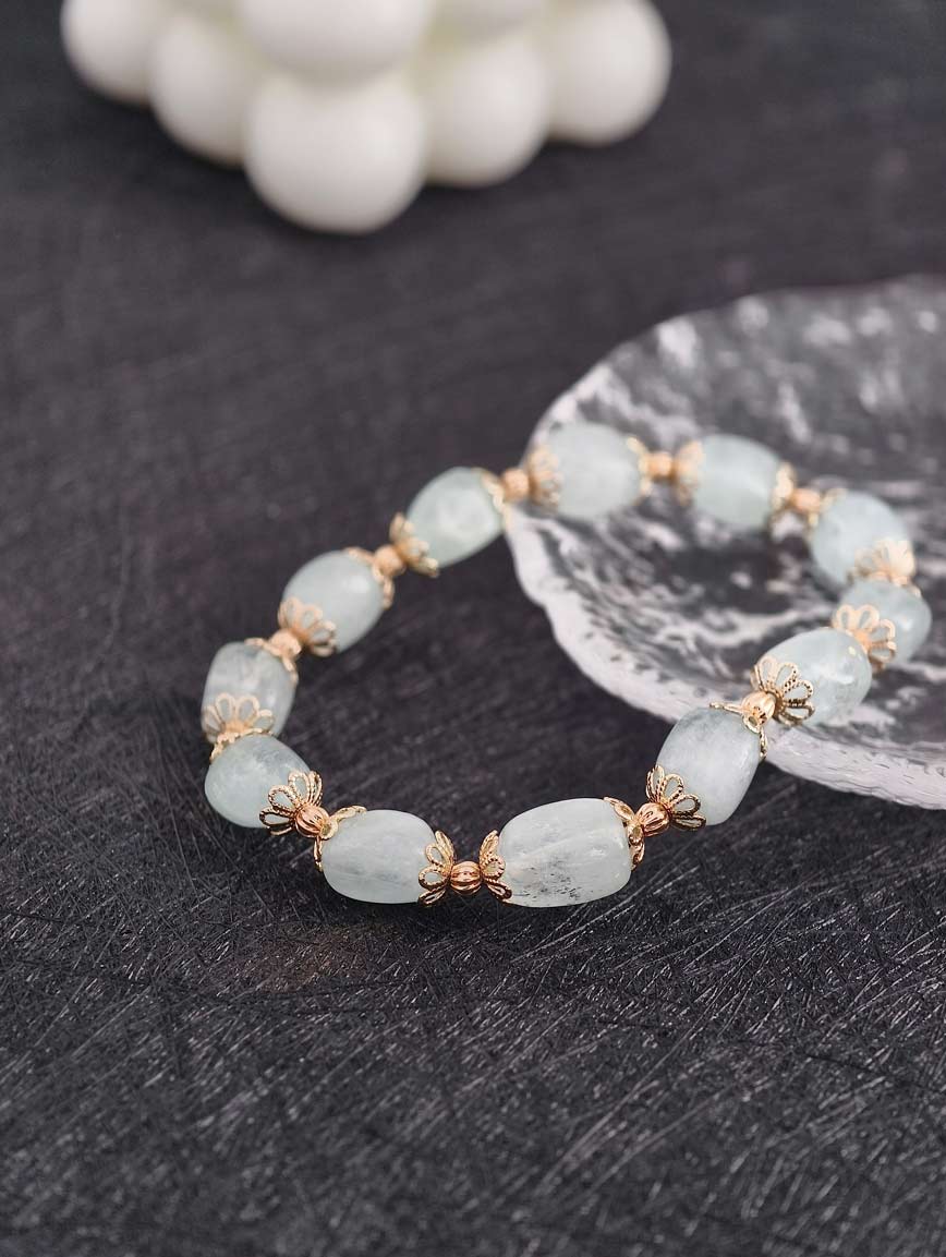 Natural Aquamarine Delicate Style Bracelet image