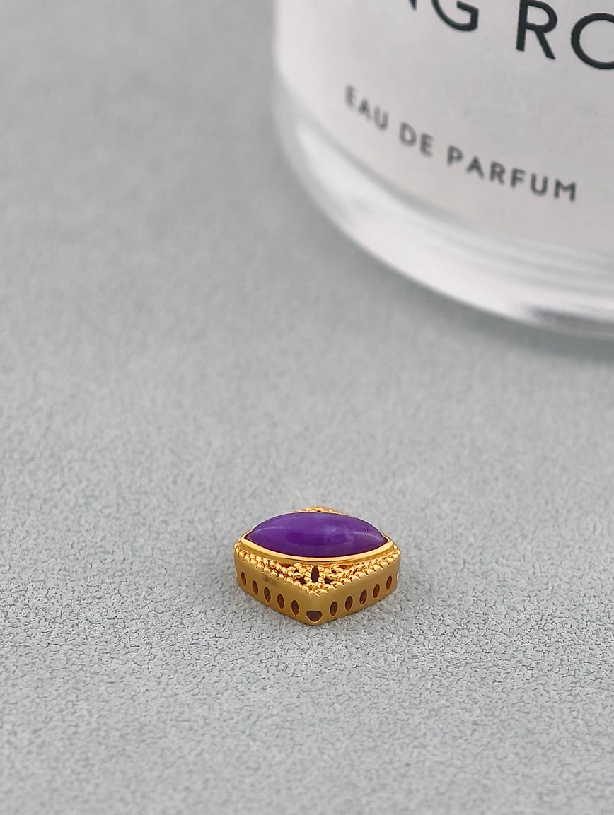 18K Gold Inlaid Sugilite Exquisite Style DIY Accessory image