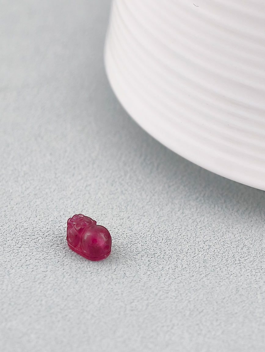 Natural Red Tourmaline Pixiu DIY Accessory image