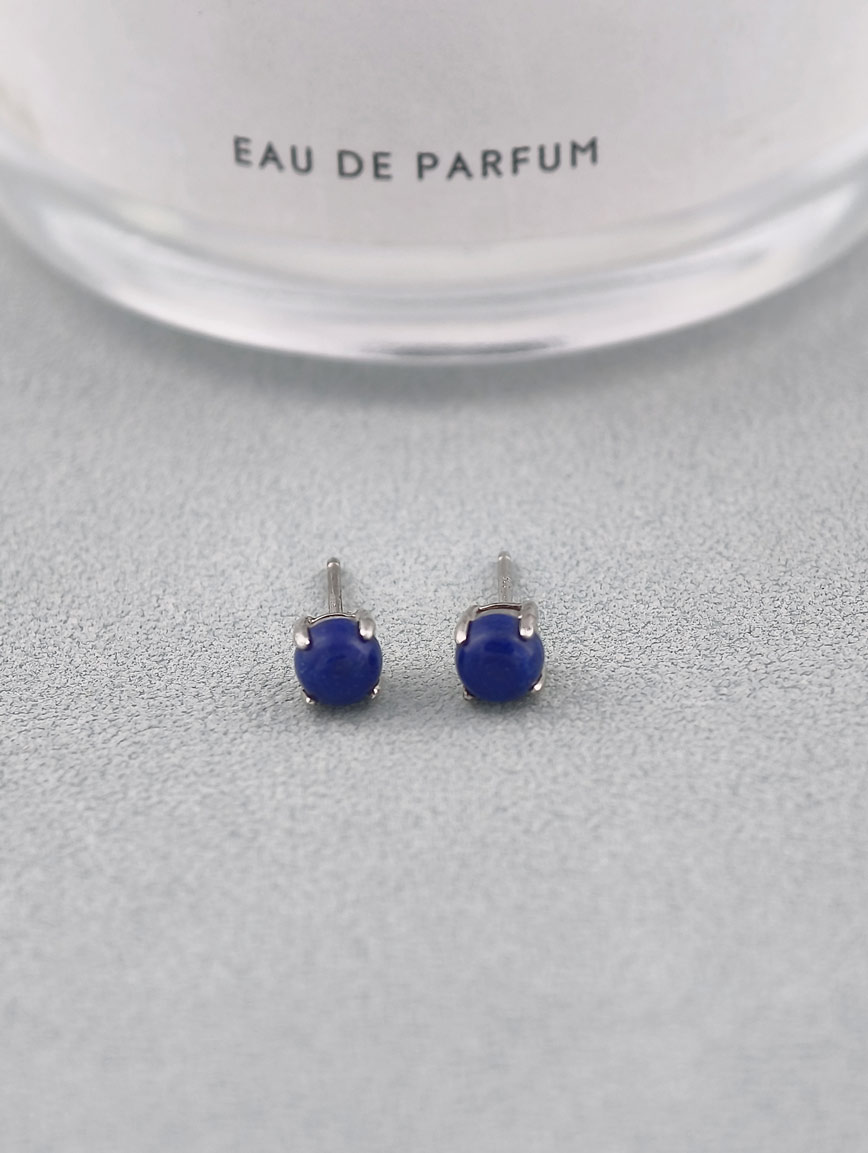 Natural Lapis Lazuli Sterling Silver Earrings image