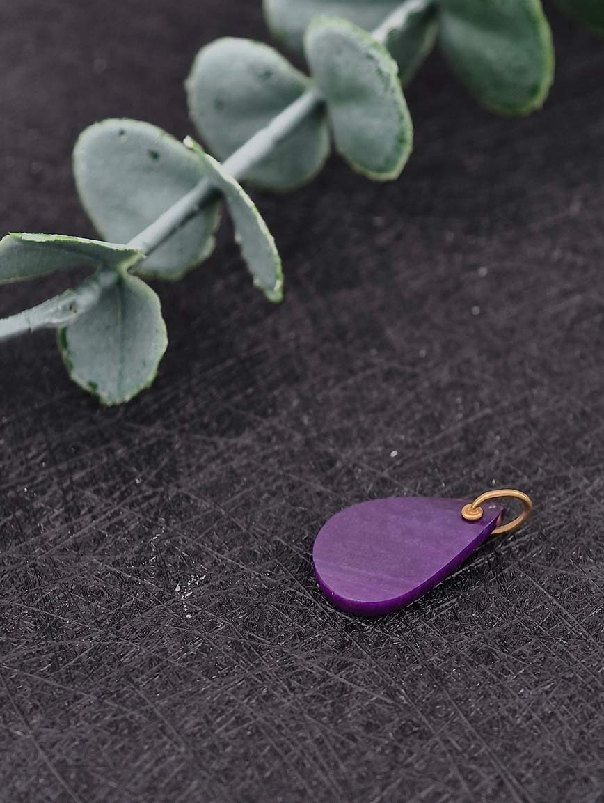 Natural Sugilite Sterling Silver Pendant image