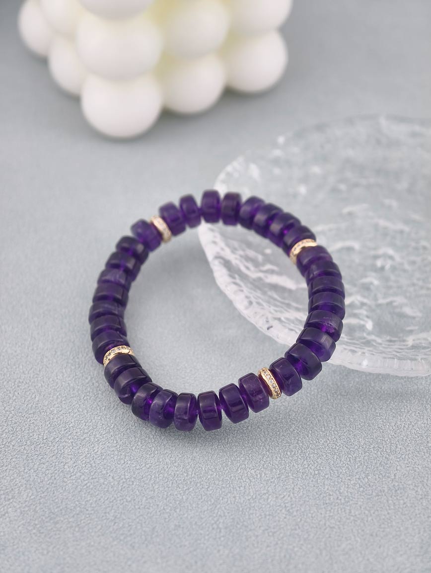 Natural Amethyst Exclusive Design Bracelet image