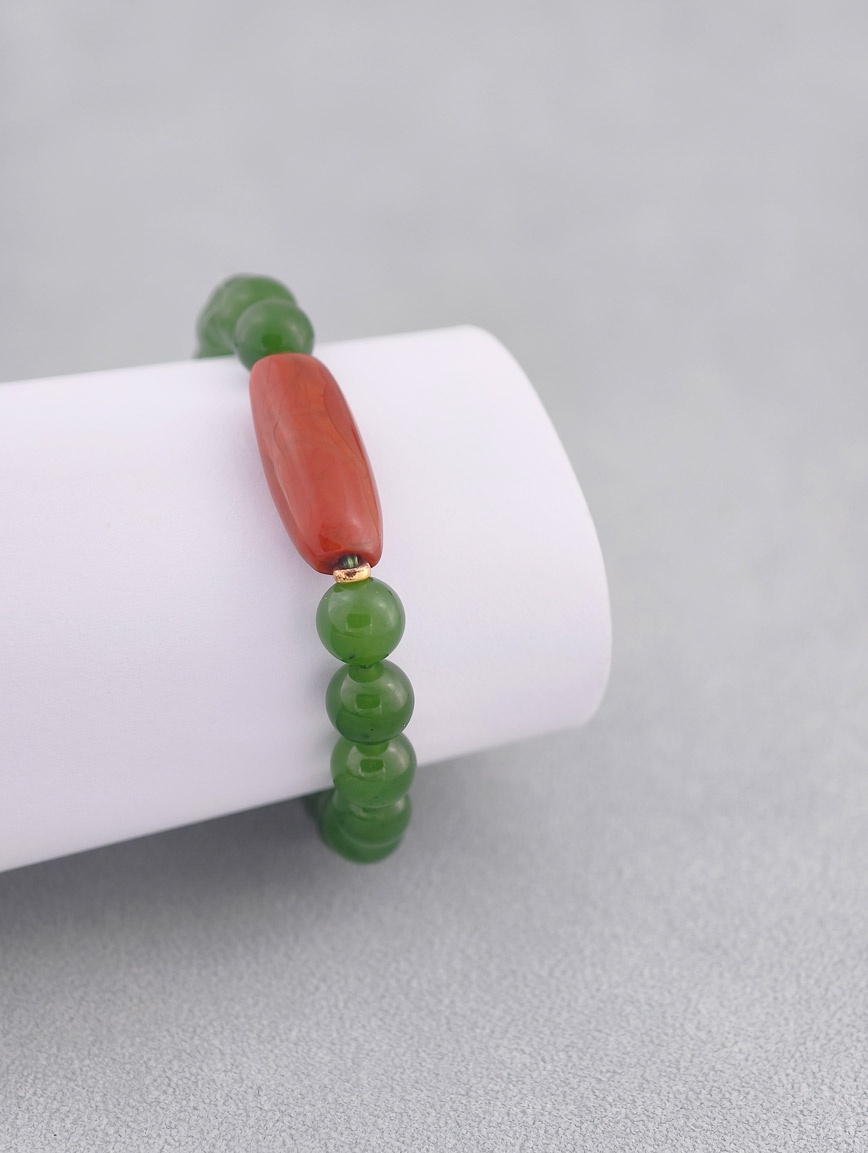 Natural Jasper and South Red Agate Bracelet image