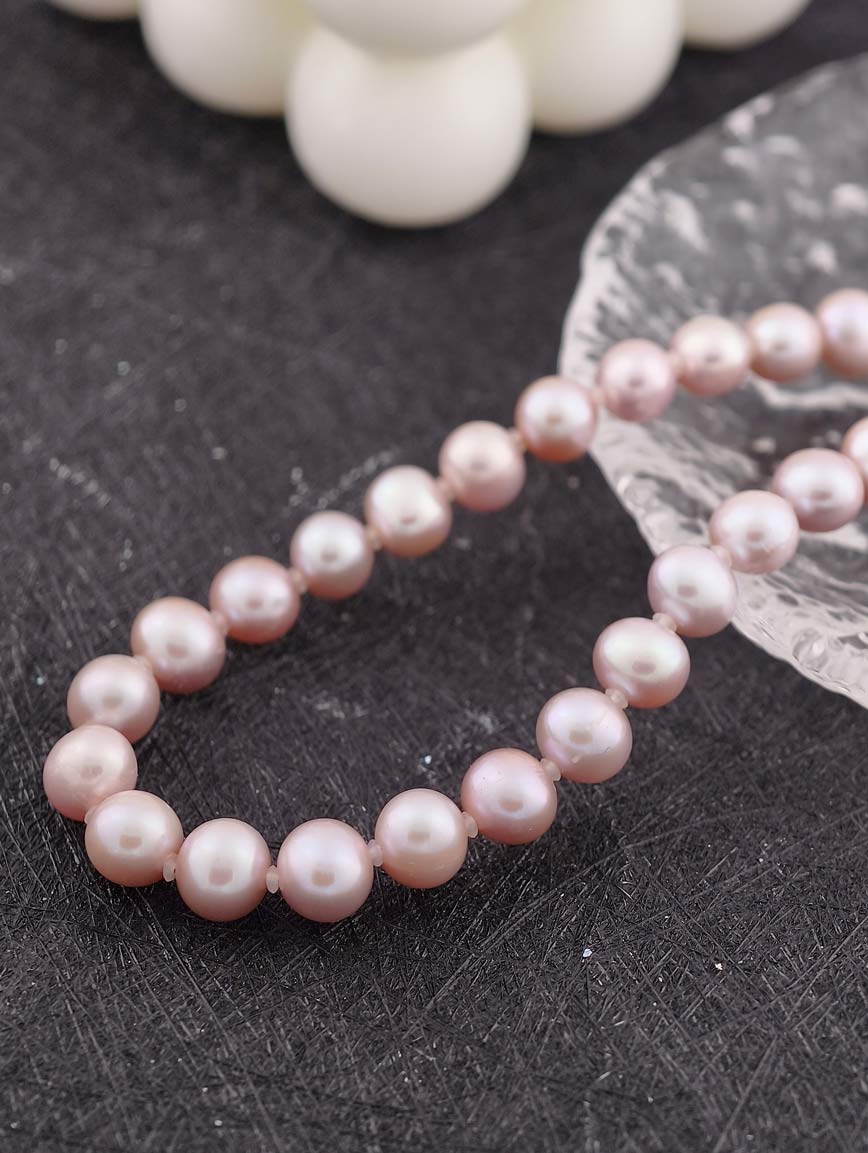 Smoky Purple Freshwater Pearl Necklace image