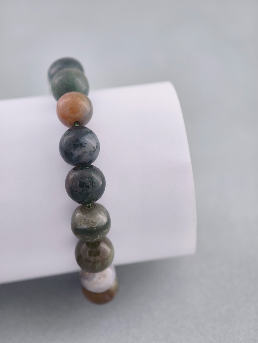 Natural Water Grass Agate Bracelet image