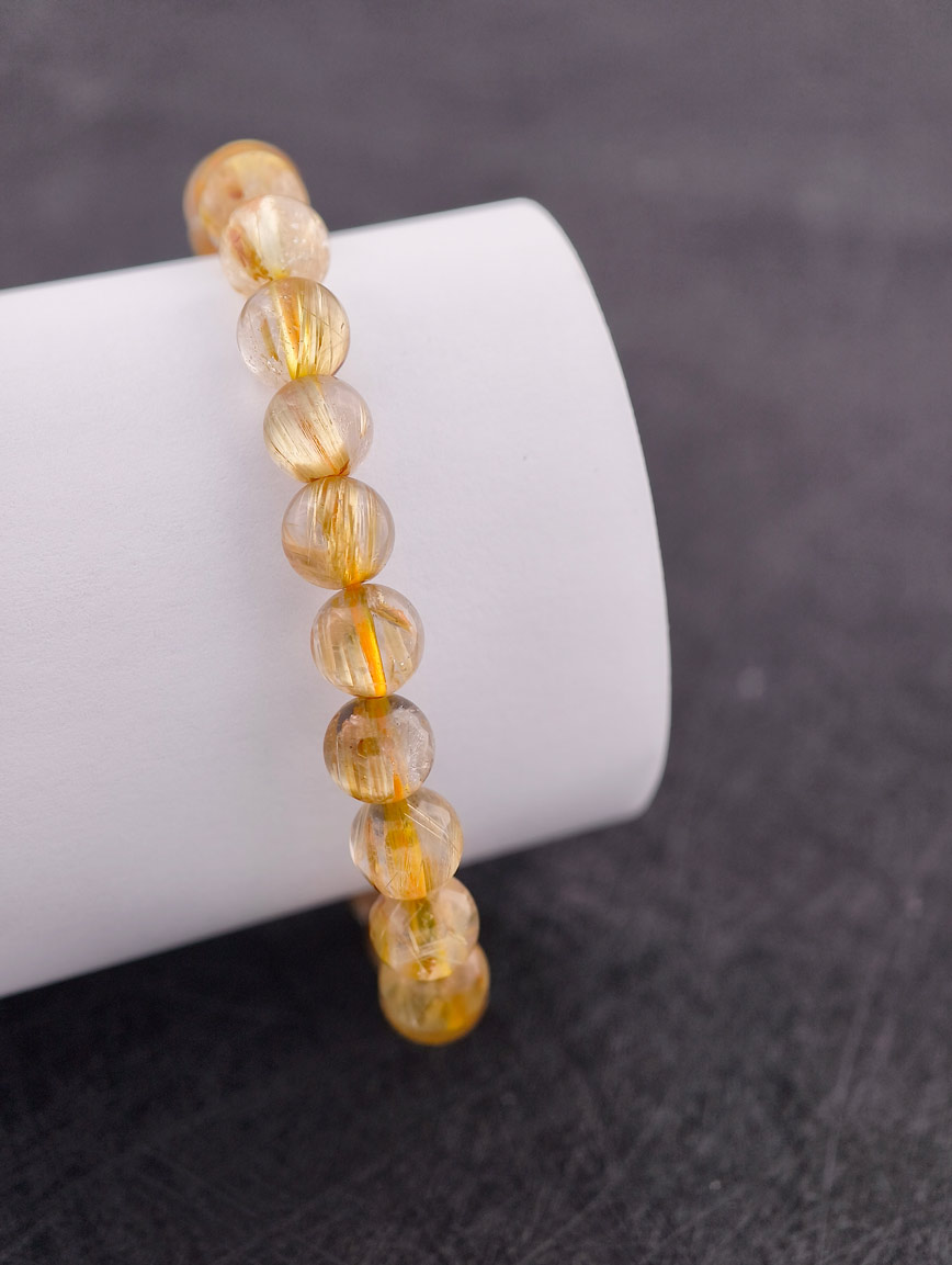 Natural Brazilian Rutilated Quartz Bracelet image