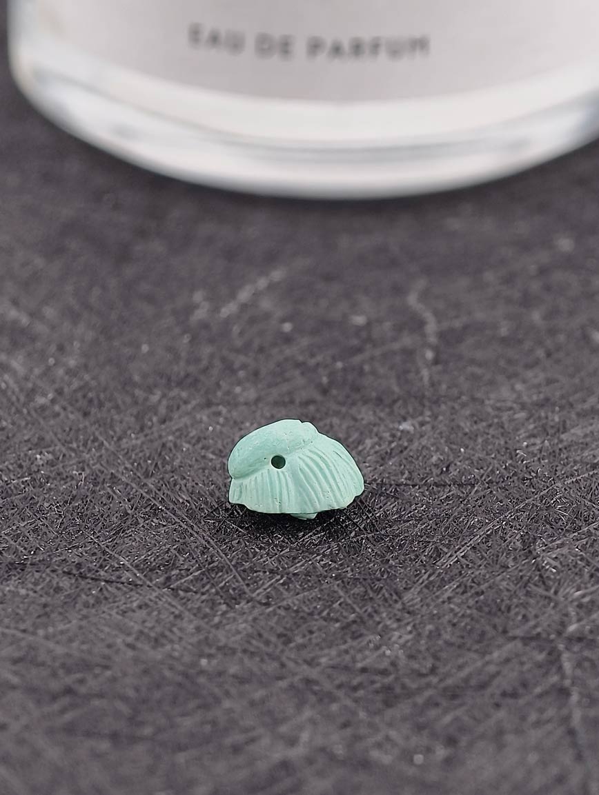 Natural Turquoise Lotus Pod Carving Key DIY Accessory image