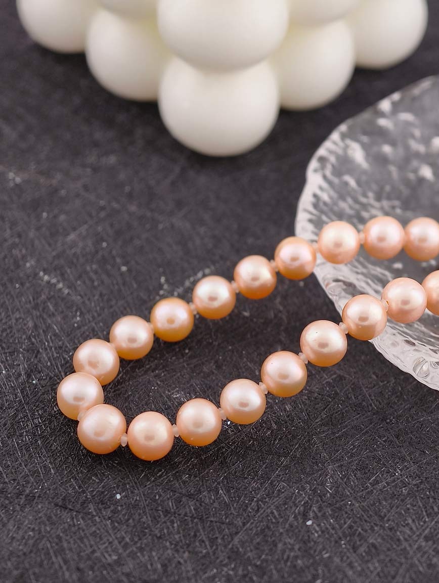 Orange Freshwater Pearl Necklace image