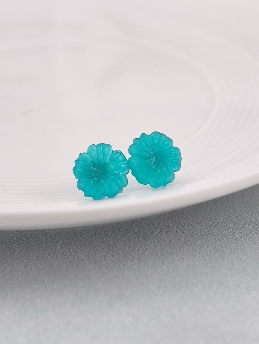 Natural Amazonite Sterling Silver Earrings image