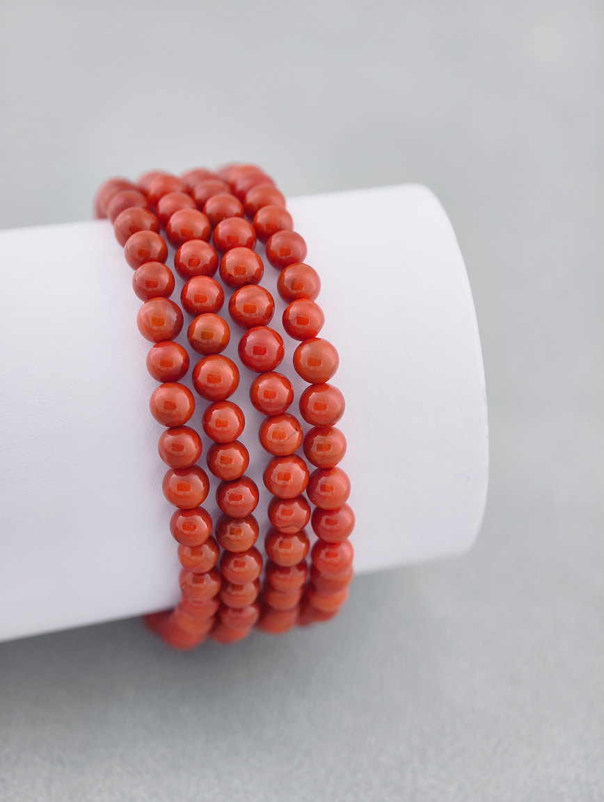 Natural South Red Agate Multi-Circle Bracelet image