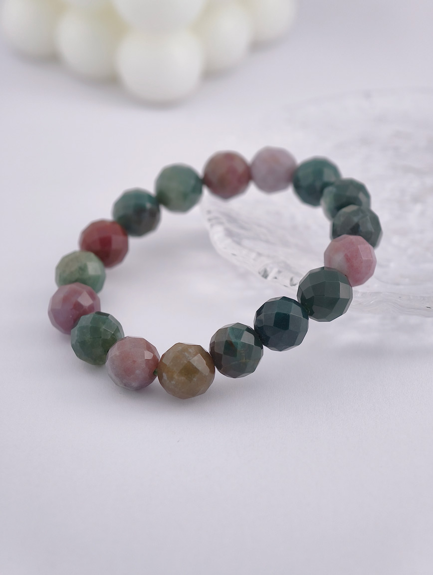 Natural Water Grass Agate Simple Style Bracelet image