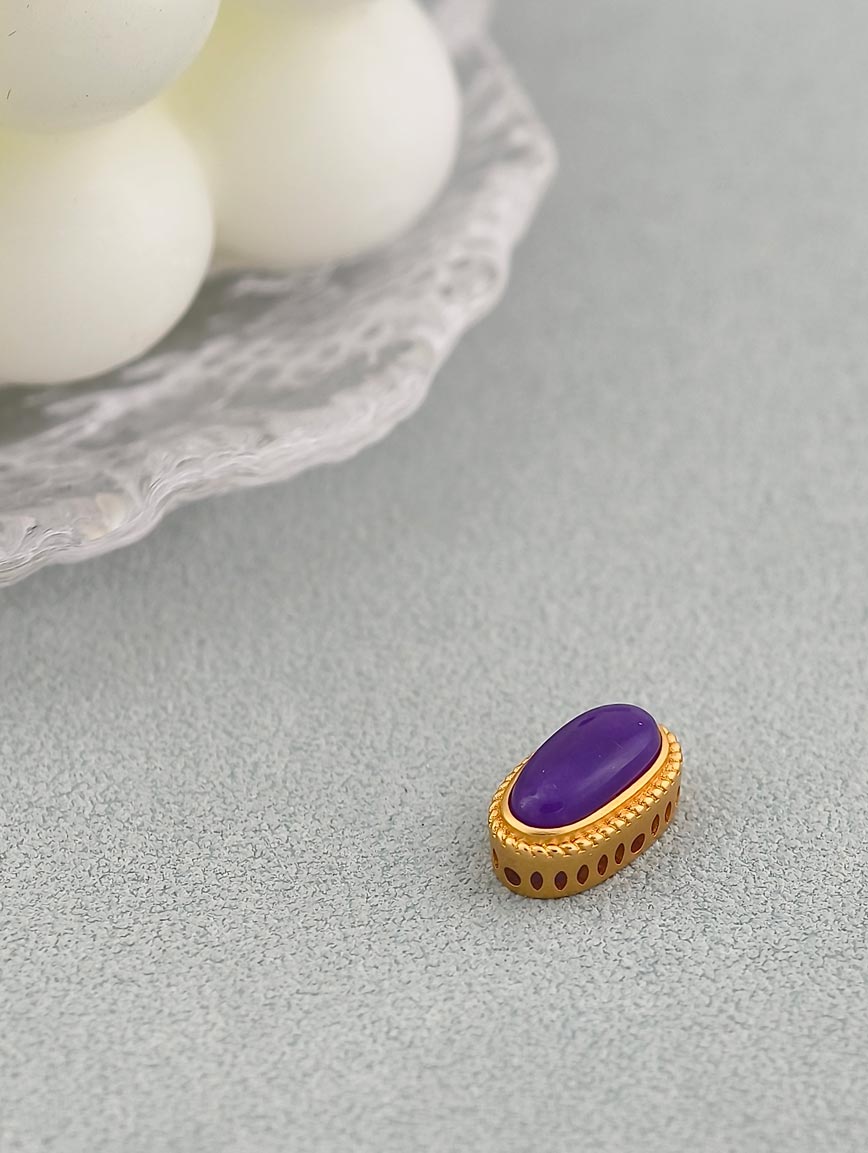 18K Gold Sugilite Simple Style DIY Accessory image