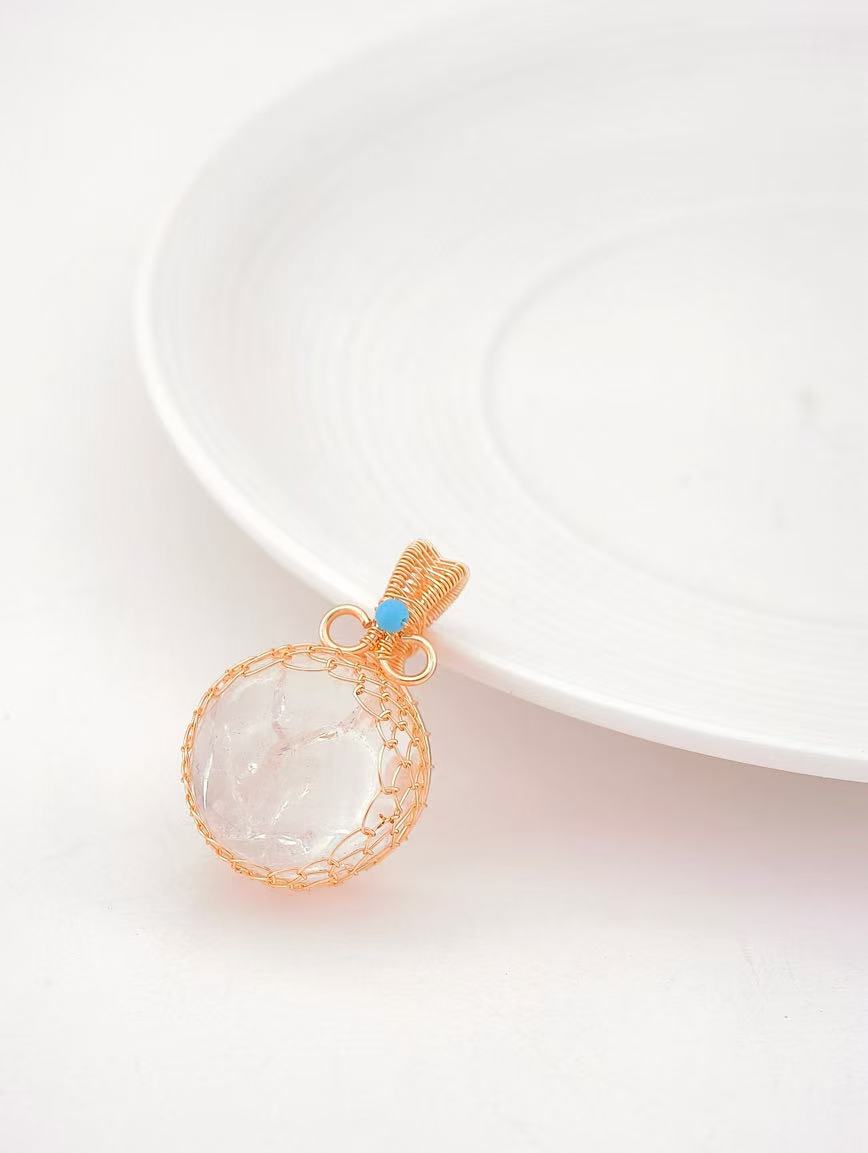 Natural Clear Quartz Ball Pendant image