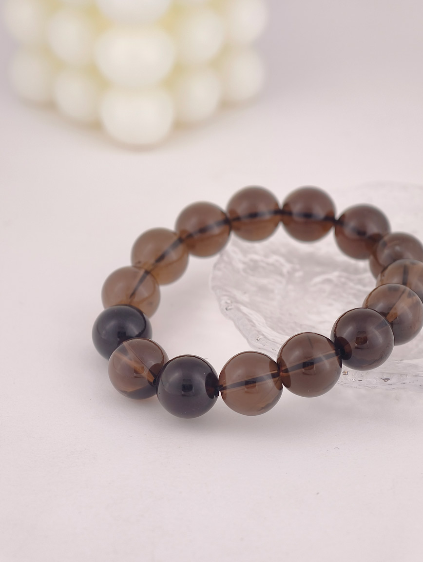 Natural Smoky Quartz Simple Style Bracelet image