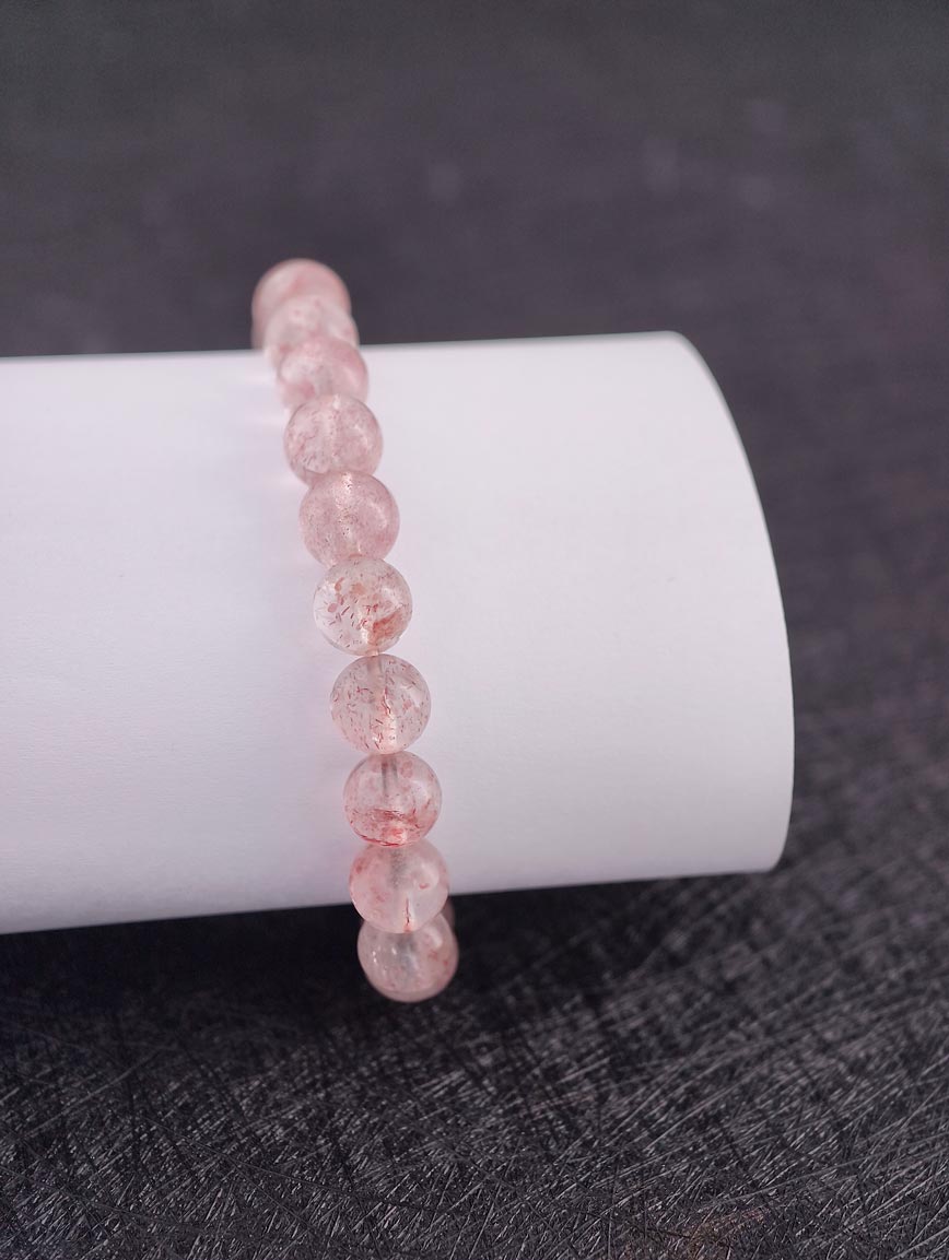 Natural Pink Strawberry Quartz Bracelet image