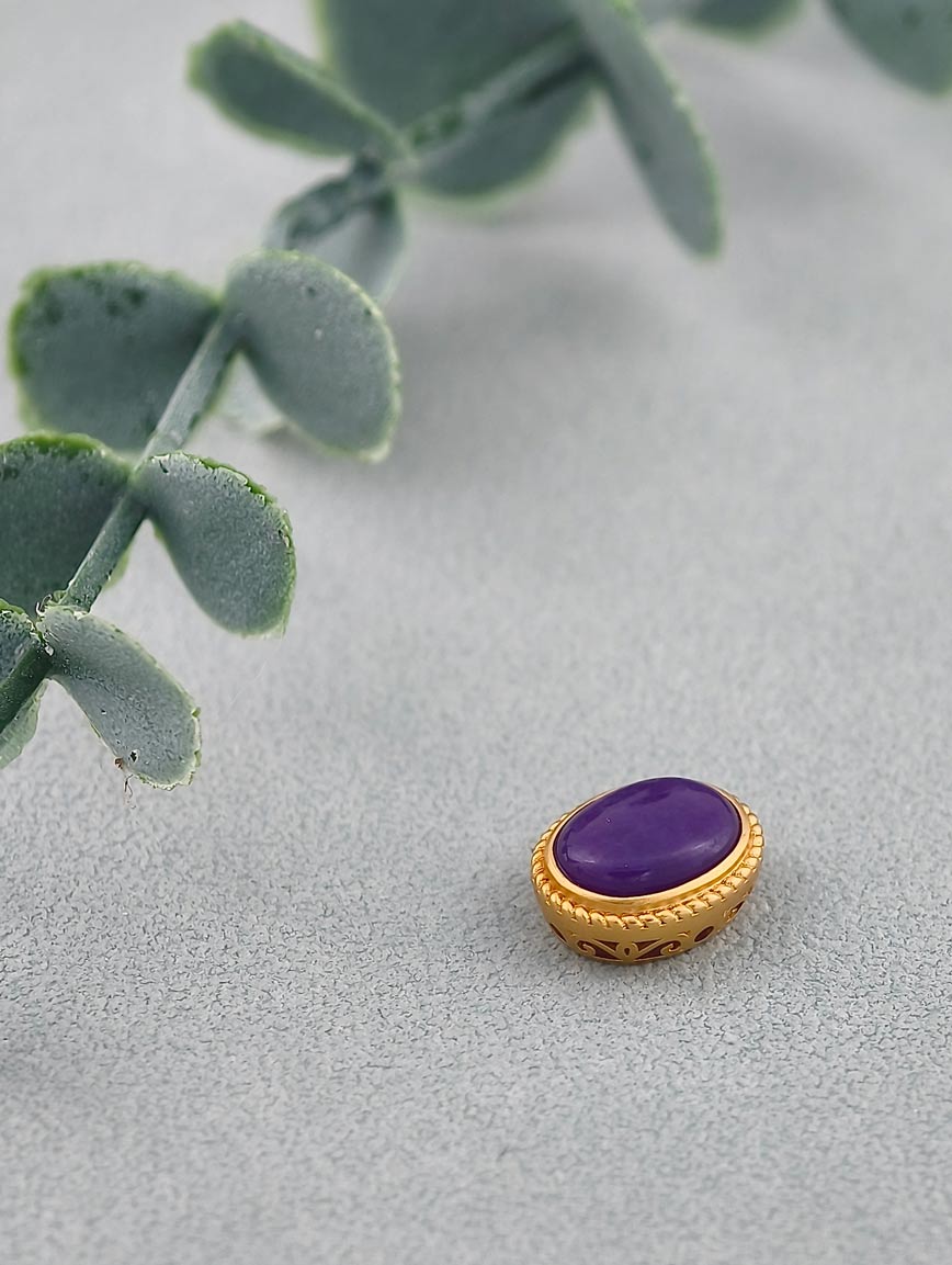 18K Gold Natural Sugilite Simple Style DIY Accessory image