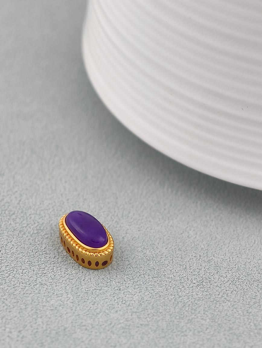 18K Gold Sugilite Simple Style DIY Accessory image