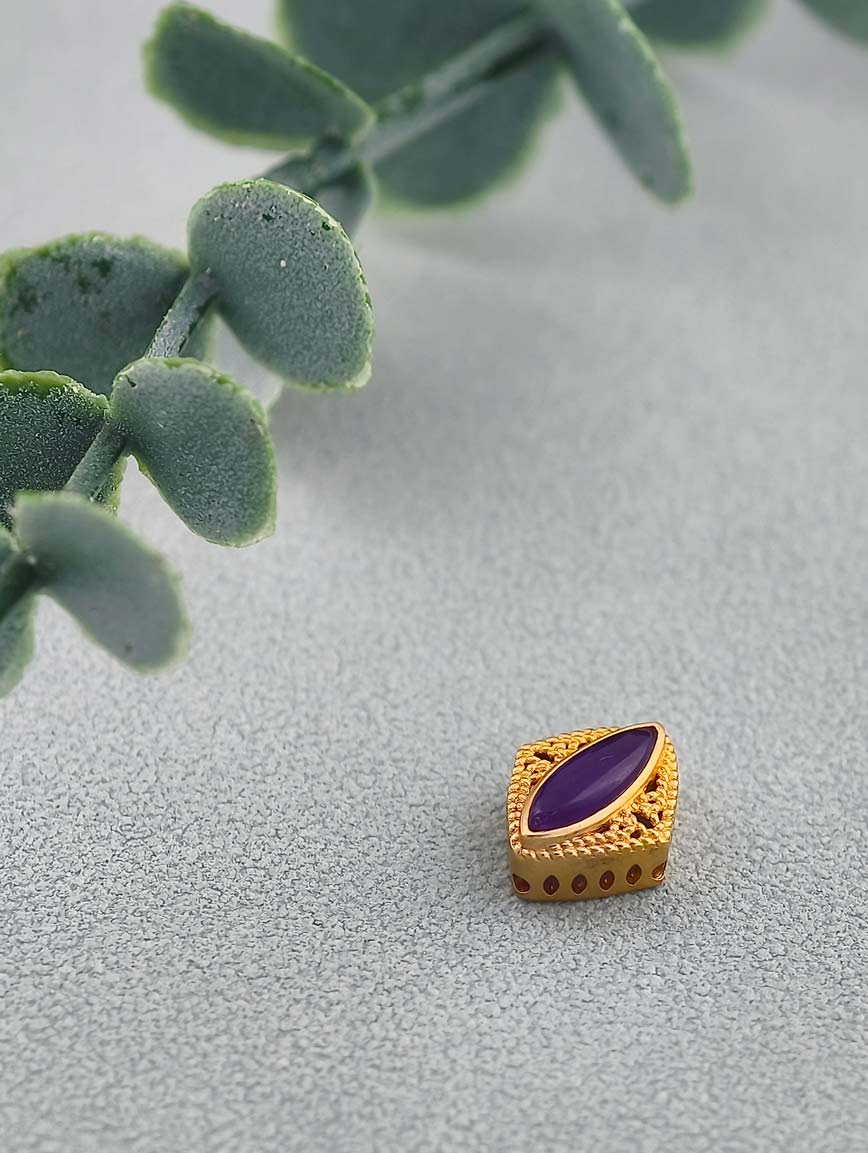 18K Gold Natural Sugilite Exquisite Style DIY Accessory image