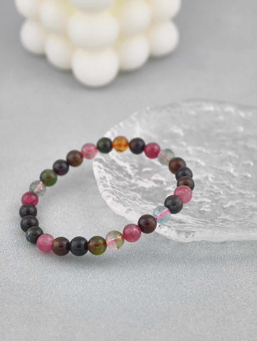 Natural Rainbow Tourmaline Energy Bracelet image