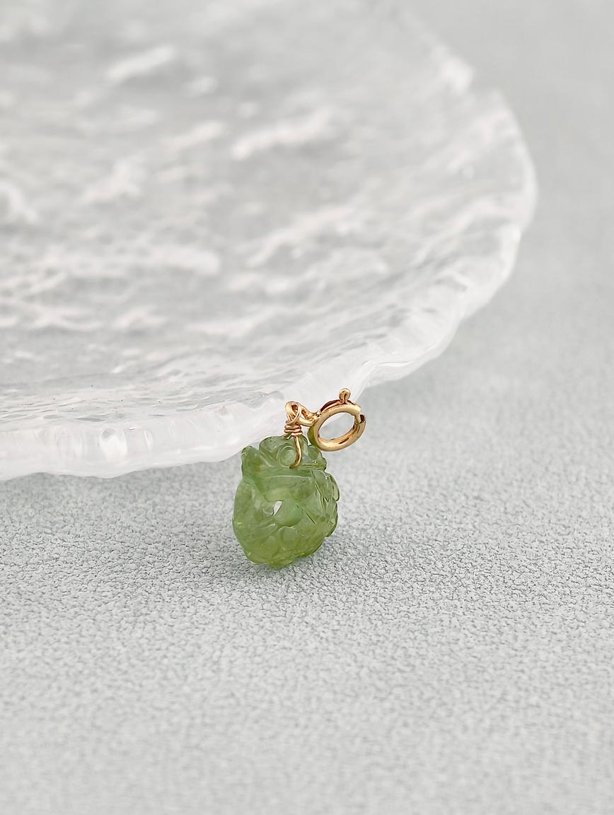 Natural Tourmaline Lucky Dragon Fish DIY Accessory image