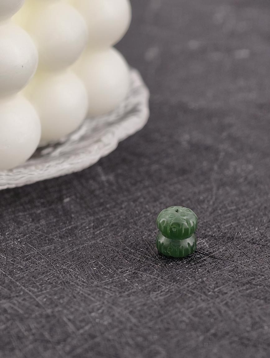 Jasper Ruyi Double Lotus Handmade Bead DIY Accessory image