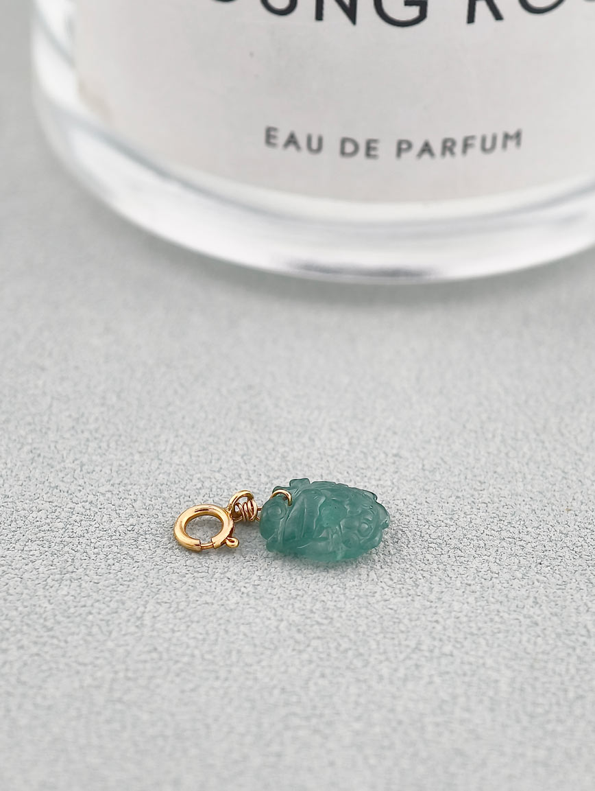 Natural Tourmaline Lucky Dragon Fish DIY Accessory image