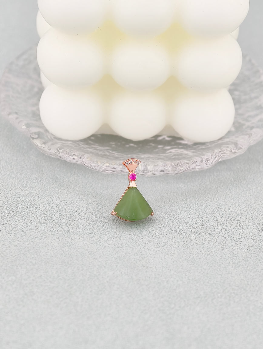 Natural Fan-shaped Jasper Pendant image