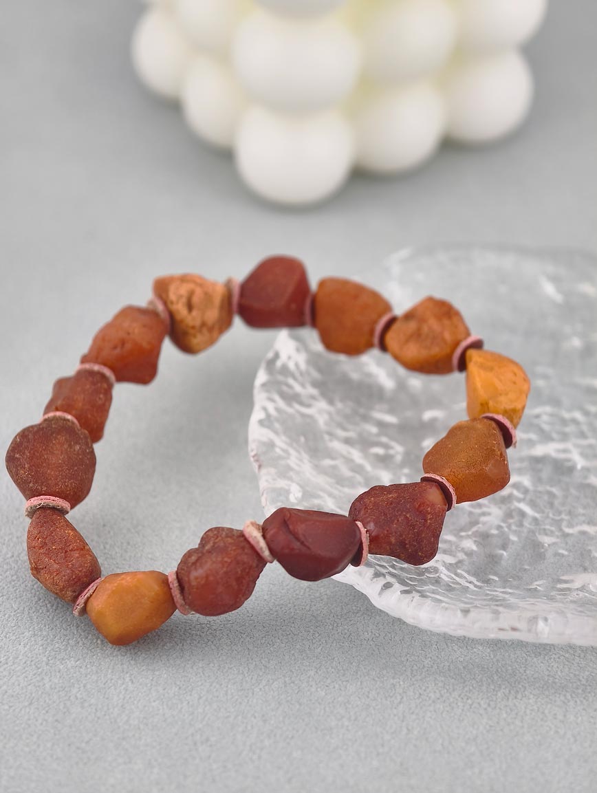 Natural Raw Mine Sea Drift Beeswax Bracelet image