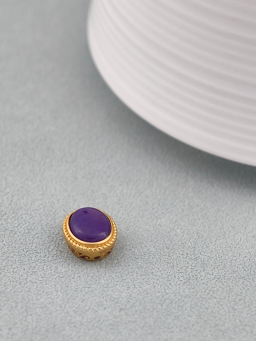 18K Gold Natural Sugilite Simple Style DIY Accessory image