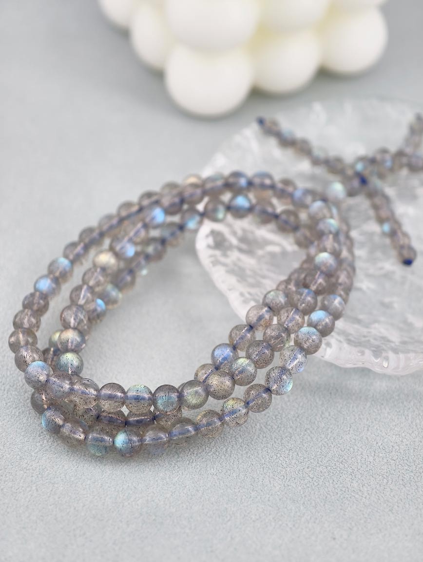 Natural Labradorite Three-Wrap Bracelet image