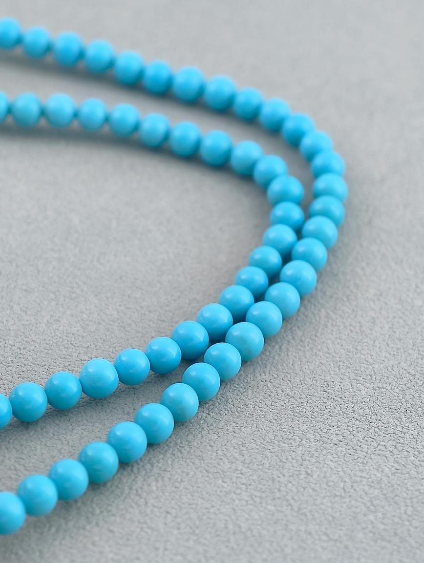 Natural Blue Porcelain Turquoise Necklace image