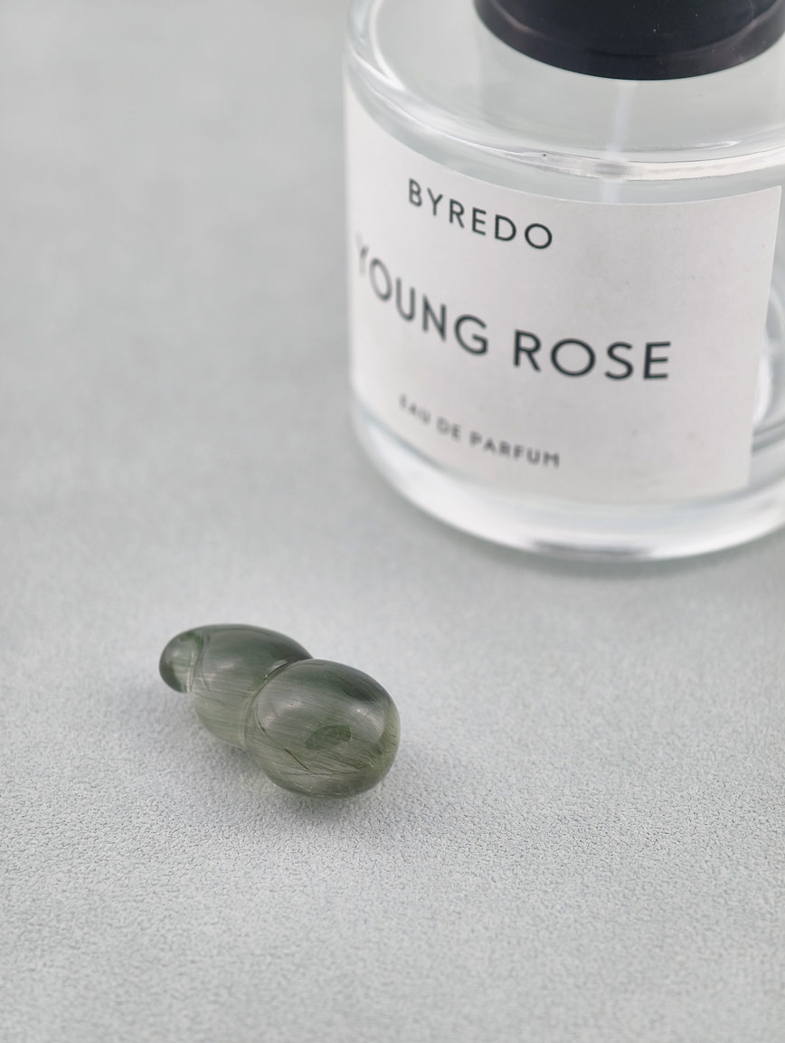 Natural Green Rutilated Quartz Gourd DIY Accessory image