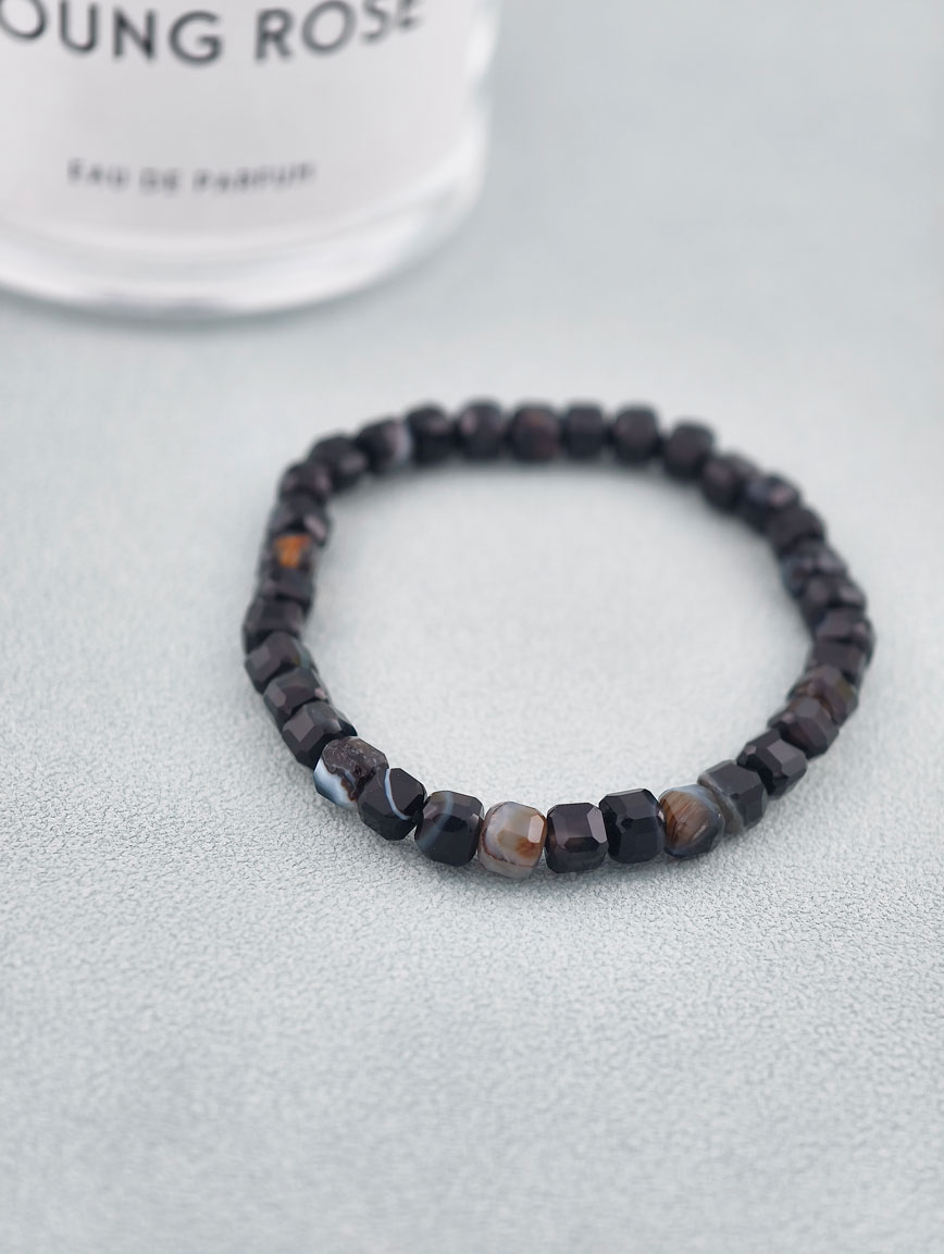 Natural Black Agate Bracelet image