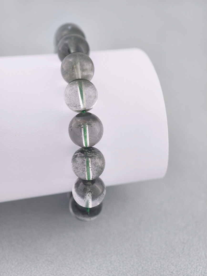 Brazilian Natural Green Phantom Treasure Basin Bracelet image