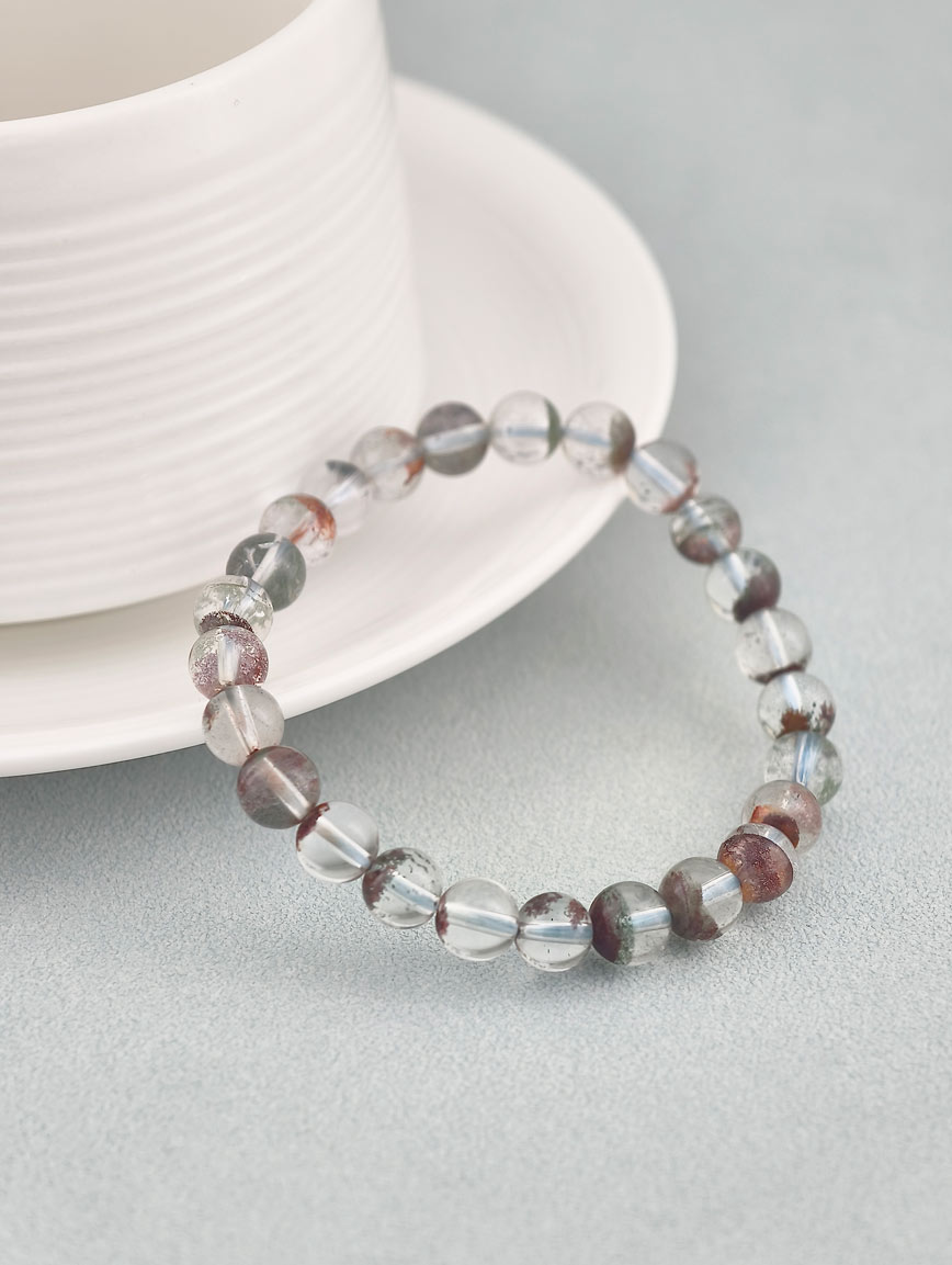 Natural Red and Green Phantom Bracelet image