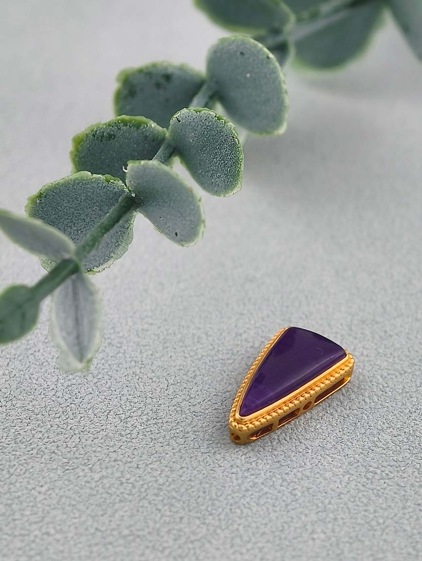 18K Gold Mysterious Purple Sugilite DIY Accessory image