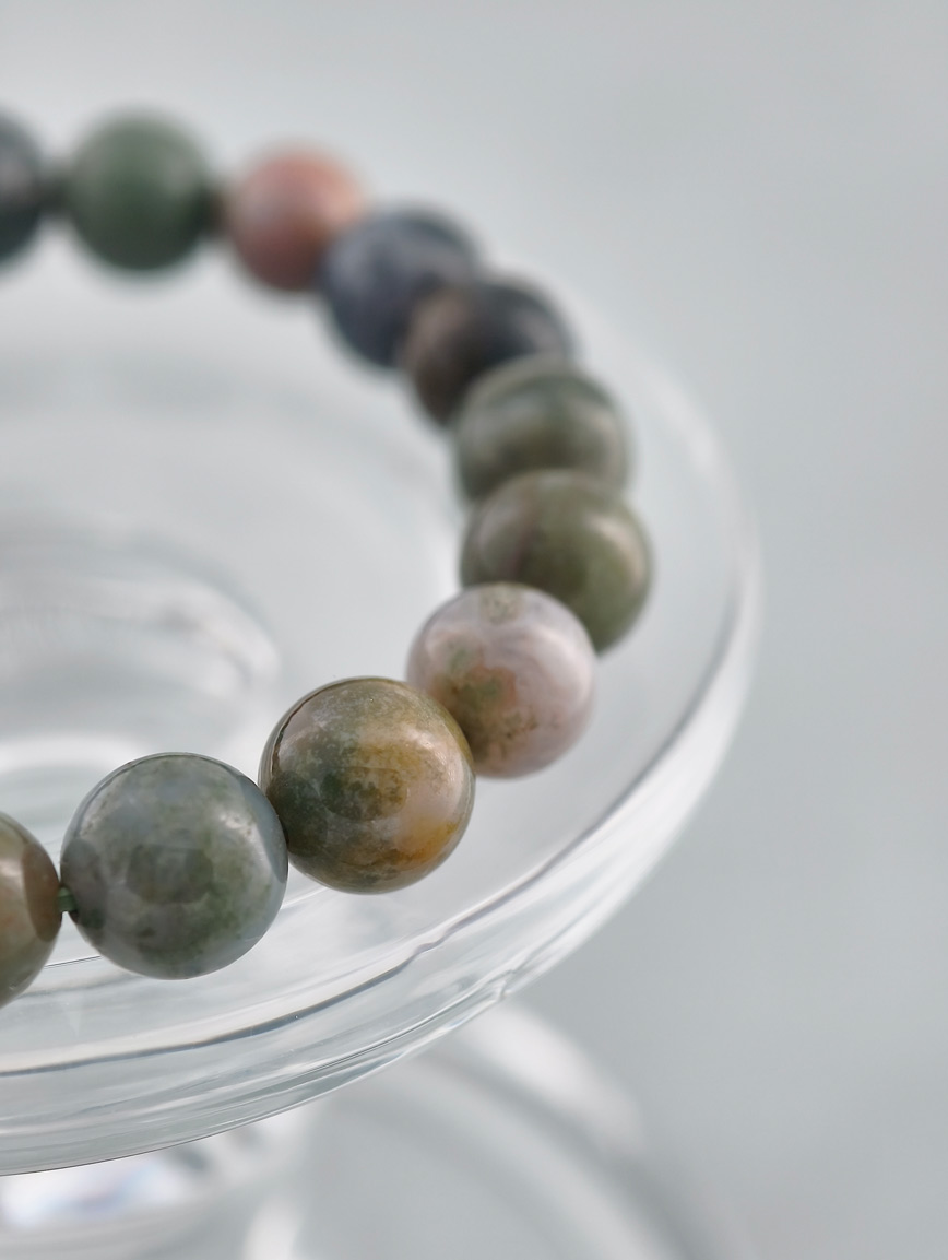 Natural Water Grass Agate Bracelet image